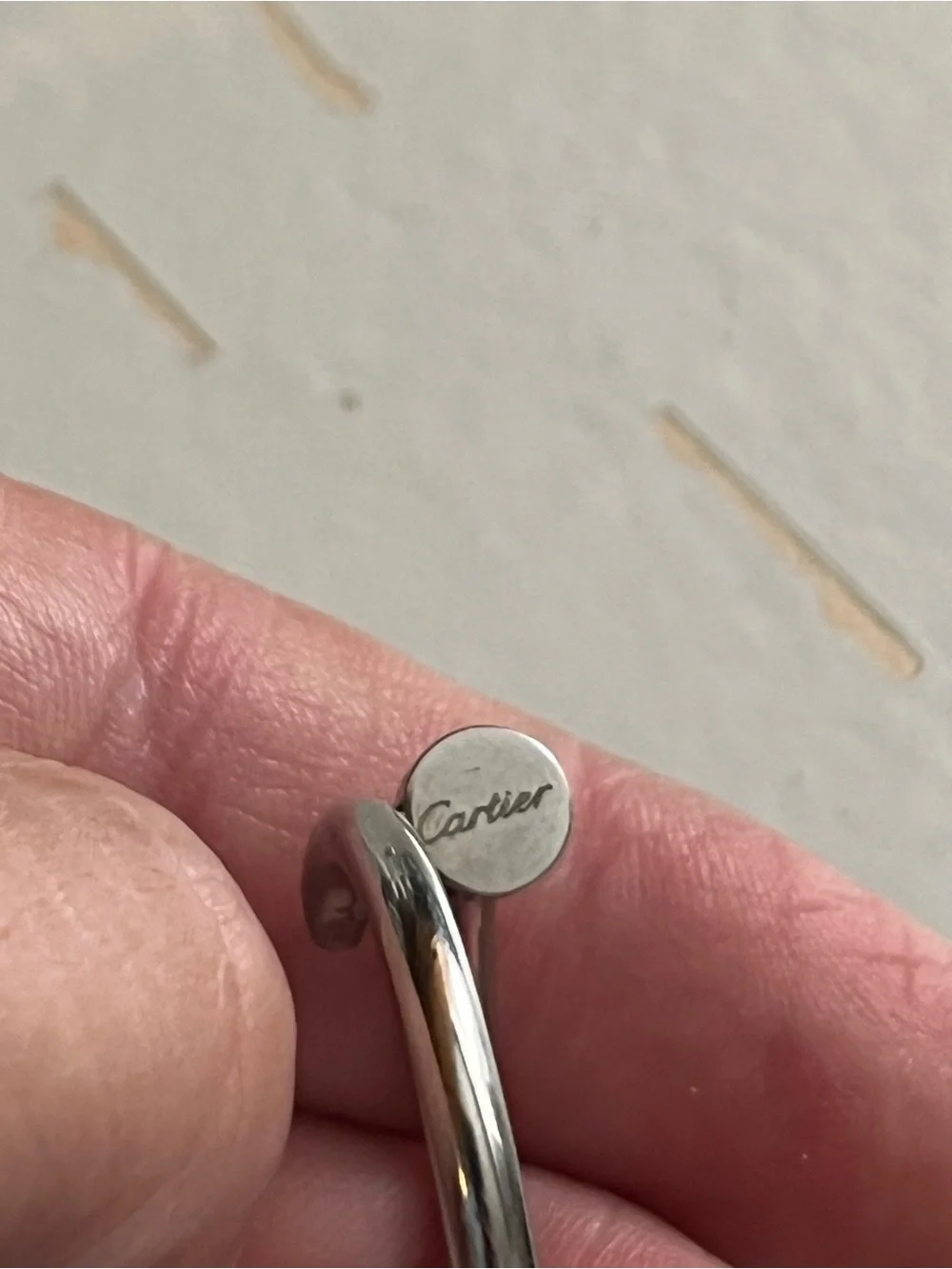 Cartier Silver Logo Ring